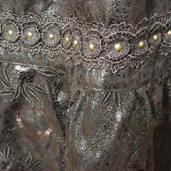 Black BC Black Cat Fashion Skirt Gypsy Mori Country Western NWT 28' Naturecore - Picture 9 of 12